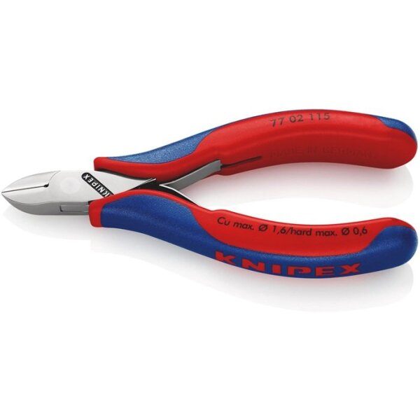 Knipex Elektronik-Seitenschneider Länge 115 mm Form 0 Facette ja, klein Mehrkomponenten-Hüllen spiegelpoliert