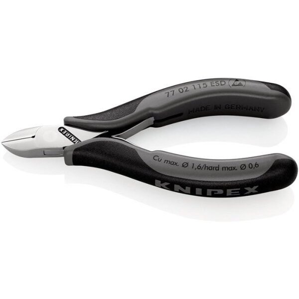 Knipex Elektronik-Seitenschneider Länge 115 mm Form 0 Facette ja, klein spiegelpoliert