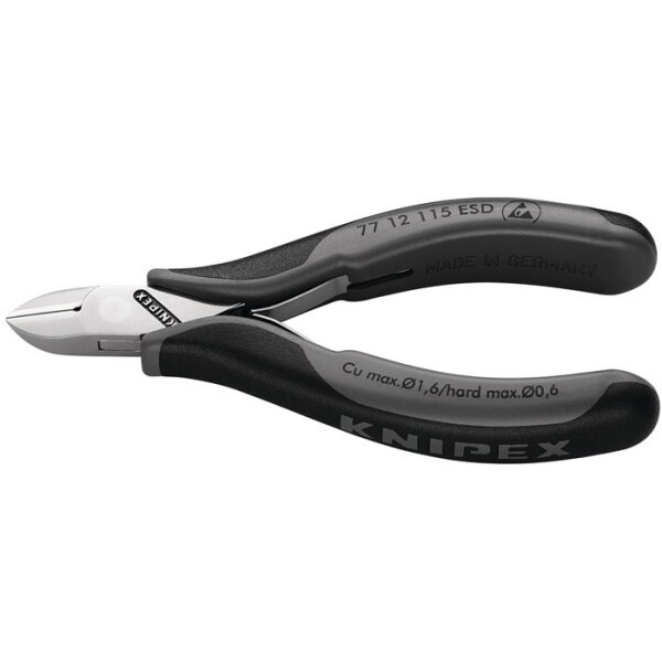 Knipex Elektronik-Seitenschneider Länge 115 mm Form 2 Facette nein spiegelpoliert
