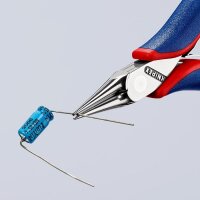Knipex Elektronik-Greifzange Gesamtlänge 115 mm rundspitze Backen Form 3 Mehrkomponenten-Hüllen