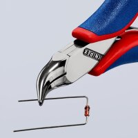 Knipex Elektronik-Greifzange Gesamtlänge 115 mm flachrunde Backen Form 4 Mehrkomponenten-Hüllen