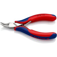 Knipex Elektronik-Greifzange Gesamtlänge 115 mm flachrunde Backen Form 4 Mehrkomponenten-Hüllen