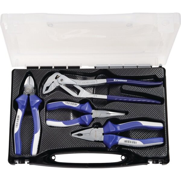 Promat Zangensatz Inhalt 4-teilig verchromt Kunststoffkoffer