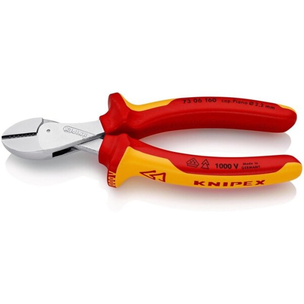 Knipex Kompaktseitenschneider X-Cut® Länge 160 mm VDE Mehrkomponenten-Hüllen