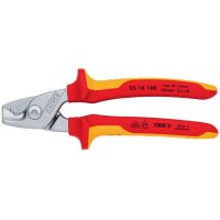 Knipex Kabelschere Länge 160 mm Kopf verchromt VDE Mehrkomponenten-Hüllen Form 1