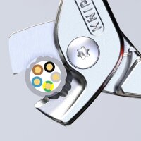 Knipex Kabelschere Länge 160 mm Kopf verchromt VDE Mehrkomponenten-Hüllen Form 1