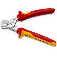 Knipex Kabelschere Länge 160 mm Kopf verchromt VDE Mehrkomponenten-Hüllen Form 1