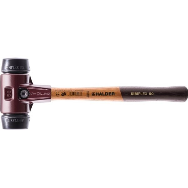 Halder Schonhammer SIMPLEX Länge 405 mm Kopf-Ø 60 mm mittelhart Holz Gummi schwarz