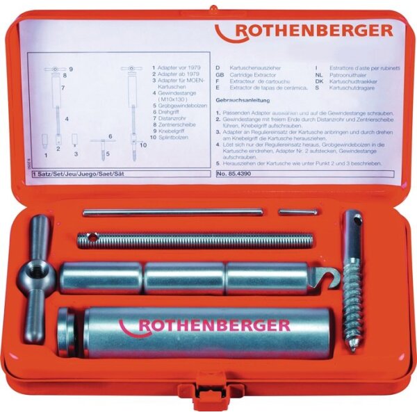 Rothenberger Kartuschenauszieher-Set 9-teilig