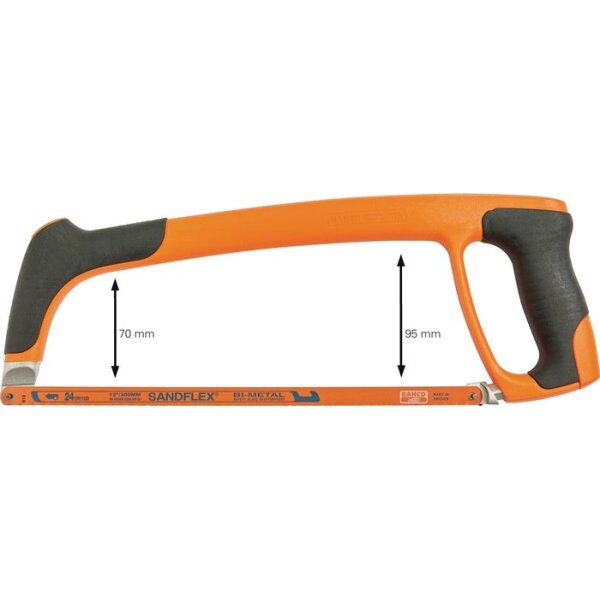 Bahco Metallsägebogen 319 Blattlänge 300 mm 24 Zähne / Zoll D-Komfortgriff
