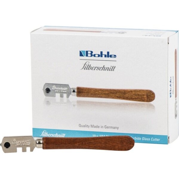 Silberschnitt Glasschneider HM Silberschnitt® für Glasdicken von 3 - 6 mm Holzheft