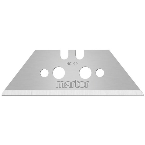 Martor Trapezklinge Nr. 99 L60xB19xS0,63mm mit Lochung 10 Stück / Spender