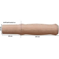 Capito Holzgriff Buchenholz L180xB30xH30mm f. Schubkarre Praktica 1 Paar im Beutel
