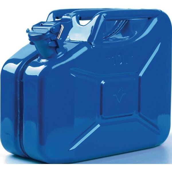 Valpro Kraftstoffkanister 10 l Signalblau RAL 5005 Stahlblech 0,9 mm L345xB165xH275mm