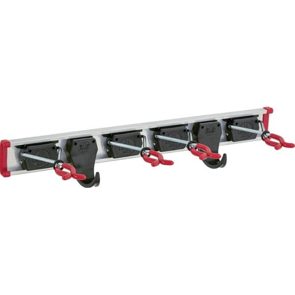 Bruns Gerätehalter Länge Führungsschiene 500 mm Haken 2 Halter 4 Aluminium