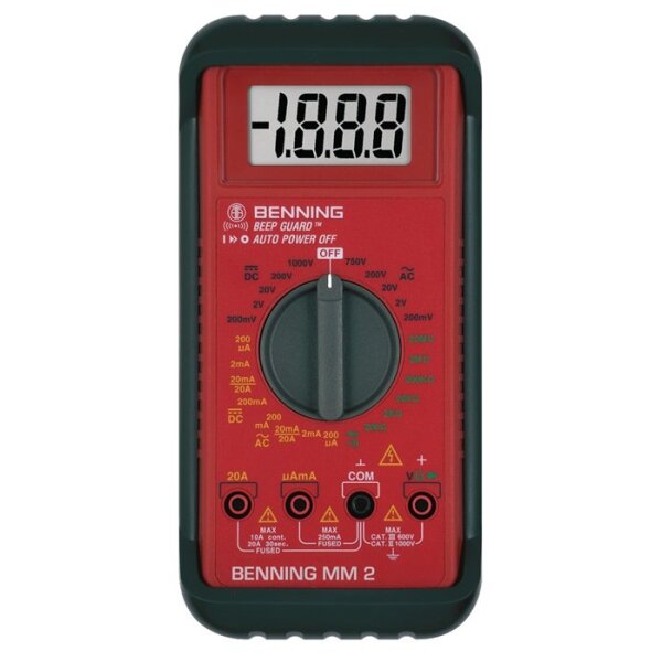 Benning Multimeter MM 2 0,1 mV – 600 V AC/DC RMS