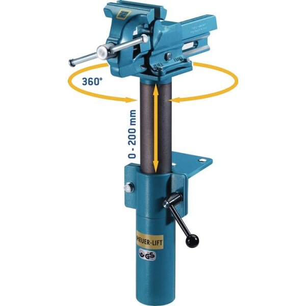 Heuer Höhenverstellgerät HEUER Lift für Backenbreite 120 mm um 360° drehbar