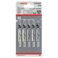 Bosch Stichsägeblatt T 101 BIF Gesamtlänge 83 mm Zahnteilung 1,7 mm BIM 5 Stück / Karte