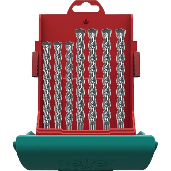 Heller Hammerbohrersatz MAXXBOX Bionic Pro SDS-plus 7-teilig SDS-plus Kunststoffbox