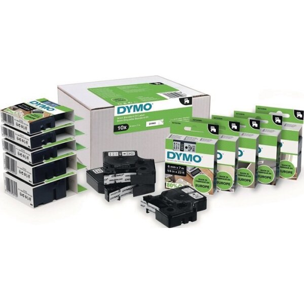 Dymo Schriftband Bandbreite 19 mm Bandlänge 7 m Standard schwarz auf gelb