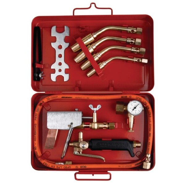 Kayser Hartlötgarnitur 10-teilig im Stahlblechkasten Propan