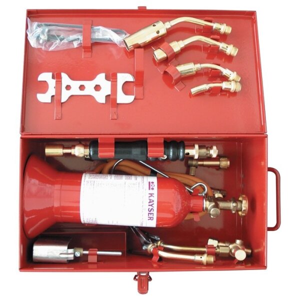 Kayser Weichlötanlage im Stahlblechkasten mit Zubehör