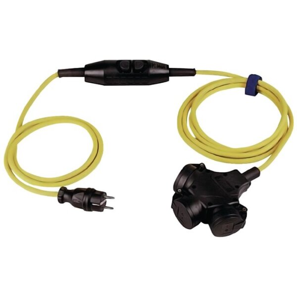 Jäger direkt Schutzkontaktverlängerung 16 A 230 V 3 x 1,5 mm² 4,5 m H07RN-F gelb IP44