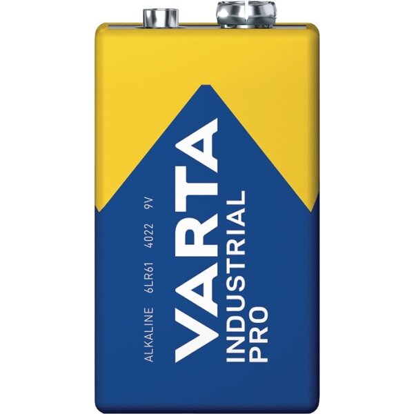 Varta Batterie Industrial PRO 9 V 6AM6 9V-Block 630 mAh 6LR61 4022 20 Stück / Karton