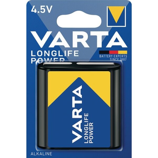 Varta Batterie Longlife Power 4,5 V 6100 mAh 3LR12 4912 1 Stück / Blister