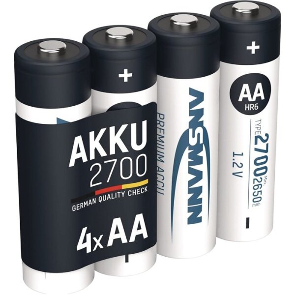 Ansmann Akkuzelle 1,2 V 2700 mAh R6-AA-Mignon HR6 4 4St./Blister