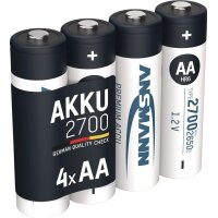 Ansmann Akkuzelle 1,2 V 2700 mAh R6-AA-Mignon HR6 4...