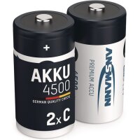 Ansmann Akkuzelle maxE 1,2 V 4500 mAh R14-C-Baby HR14 2...