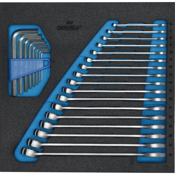 Gedore Werkzeugmodul 1500 CT2-7 25-teilig 2/3-Modul Ringmaul- / Stiftschlüssel