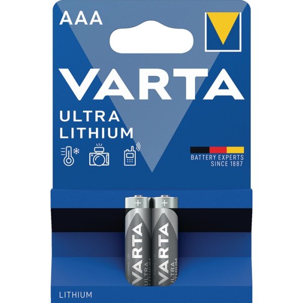Batterie ULTRA Lithium 1,5 V AAA Micro 1100 mAh FR10G445 6103 2 St./Bl.VARTA