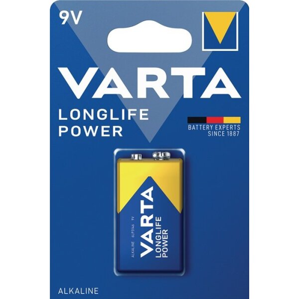 Varta Batterie Longlife Power 9 V 6LP3146-E Block 580 mAh 6LP3146 4922 1 Stück / Blister