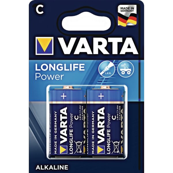Batterie Longlife Power 1,5 V C-AM2-Baby 7800 mAh LR14 4914 2 St./Bl.VARTA