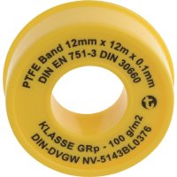PTFE Dichtband GRp L12m B12mm D0,1mm 100g/m² Rl.GEKA