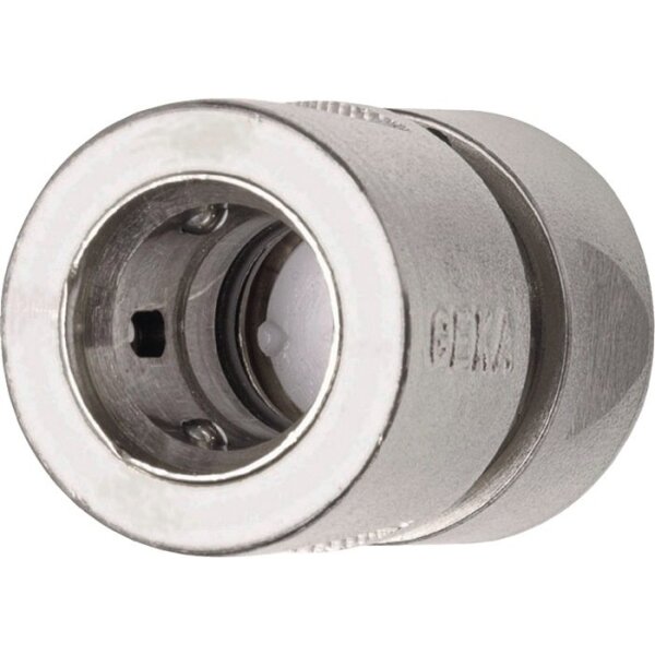 Geka Schlauchstück Wasserstop GEKA plus Messing vernickelt Schlauchgröße 13 mm SB