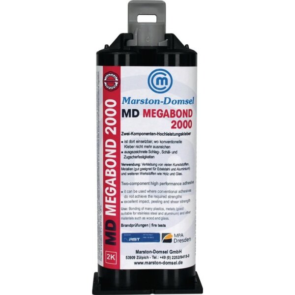 Marston 2K-Hochleistungskleber MD-Megabond 2000 50 g milchig Doppelkartusche