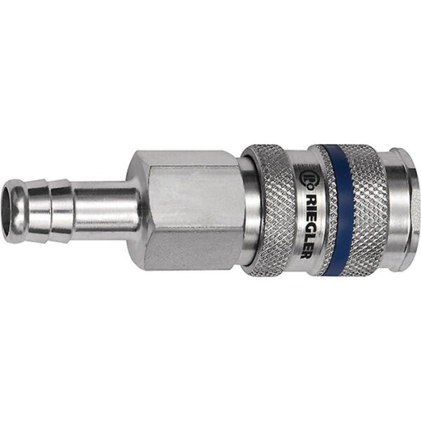 Riegler Schnellverschlusskupplung DN 7,8 Tülle Stahl Schlauchweite LW 9