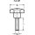 Ganter Sterngriff GN 6336.4 Sterngriffschraube Kunststoff d1 63 mm d2 M 12 mm l50 mm