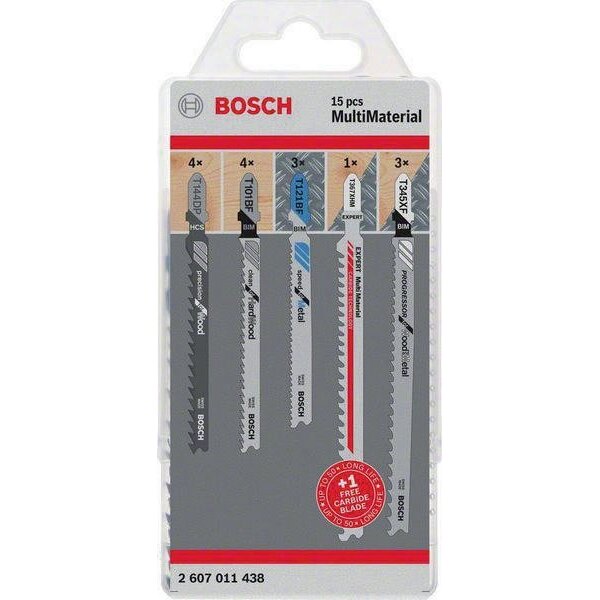 Bosch Stichsägeblatt-Set JSB Multi-Material 15-teilig Multi-Material