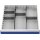 Schubladenunterteilungsmaterial Front-H.200mm 2 Längs-/4 Querteiler