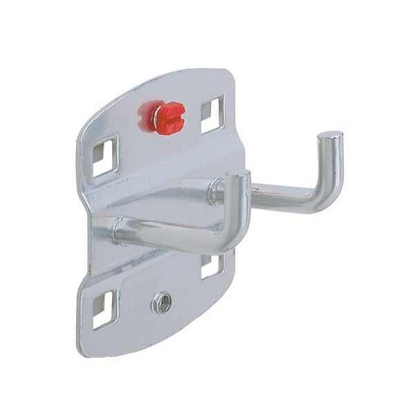 Rasterplan Werkzeughalter Tiefe 50 mm doppelt mit senkrechtem Hakenende 5St./Btl.
