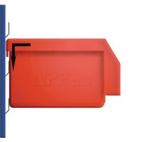 Rasterplan Sichtlagerkasten L290xB140xH130mm PE rot