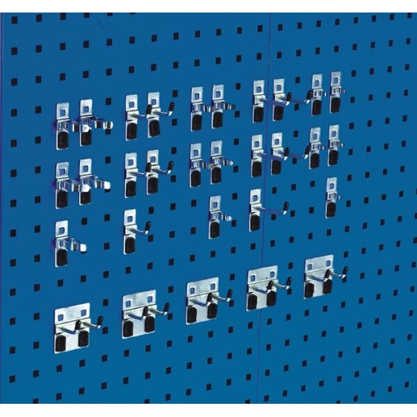 Bott Werkzeughalter BxHmm 10Haken/5Doppelhaken/15einfache Werkzkle 30-tlg.10 Haken/5 Doppelhaken/ 15 Werkzeugklemmen