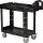 Rubbermaid Tischwagen 2 Ladeflächen L770xB420mm schwarz Trgf.226 kg Holme/Ladefläche PP