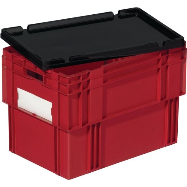 La-ka-pe Stülpdeckel L600xB400mm schwarz PP passend für Drehstapelbehälter