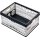 Lockweiler Klappbox L485xB345xH230mm Inhalt 35 l mit 2 Griffen und Flaschenhalter schwarz-grau