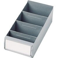 La-ka-pe Trennwand für Regalkasten B. 160 mm PS grau 25St./Btl.